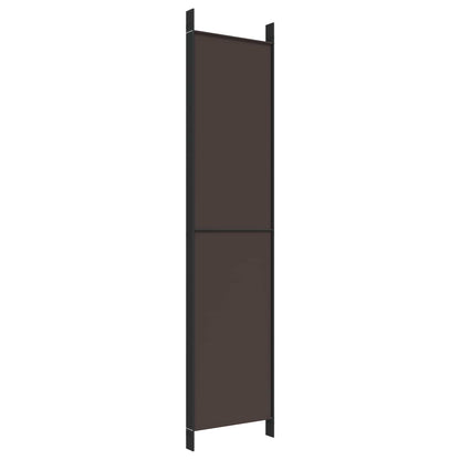 vidaXL 5-Panel Room Divider Brown 250x220 cm Fabric
