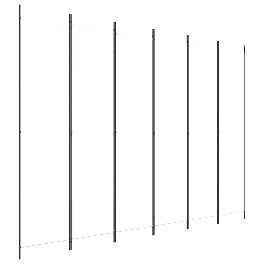 vidaXL 6-Panel Room Divider White 300x220 cm Fabric