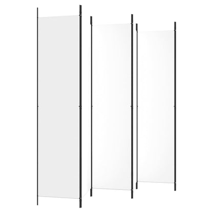 vidaXL 6-Panel Room Divider White 300x220 cm Fabric