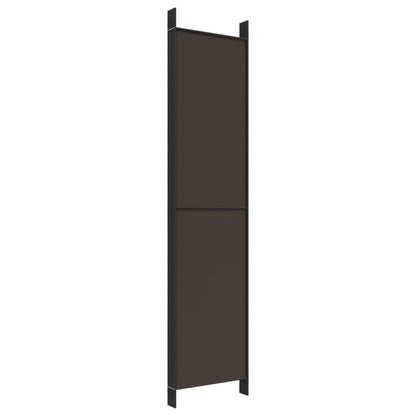 vidaXL 6-Panel Room Divider Brown 300x220 cm Fabric