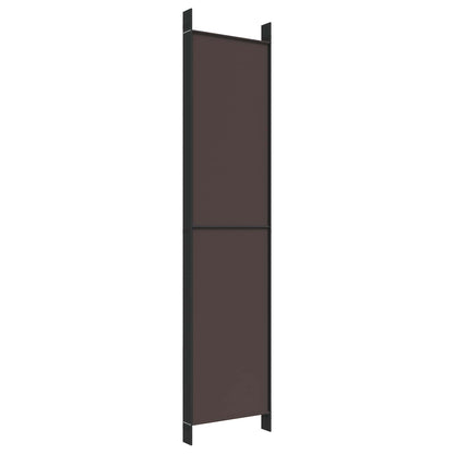 vidaXL 6-Panel Room Divider Brown 300x220 cm Fabric