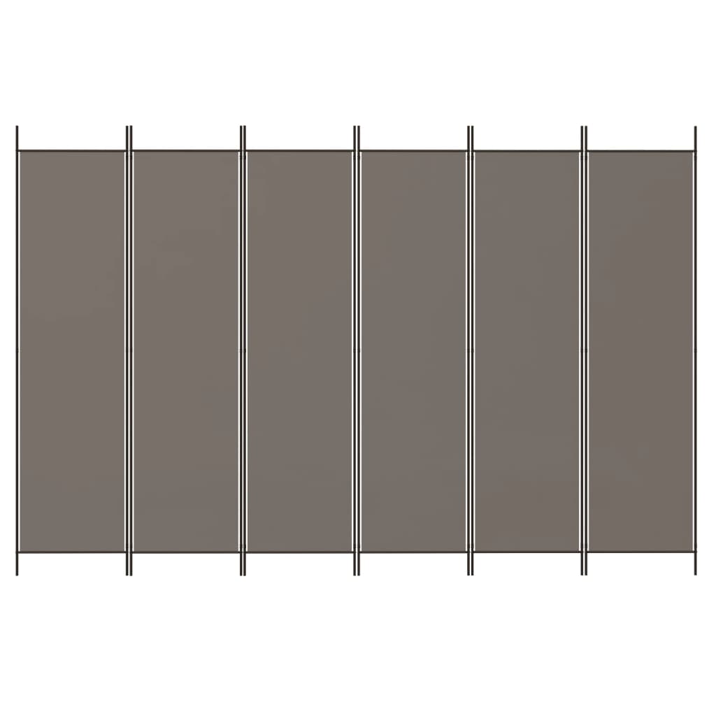vidaXL 6-Panel Room Divider Anthracite 300x220 cm Fabric