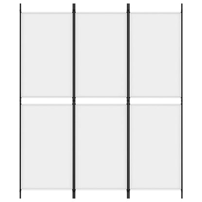 vidaXL 3-Panel Room Divider White 150x180 cm Fabric