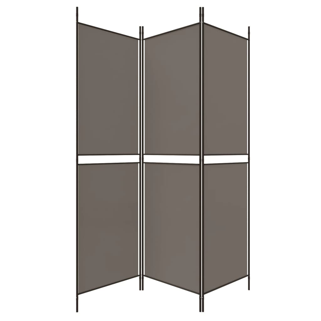 vidaXL 3-Panel Room Divider Anthracite 150x180 cm Fabric