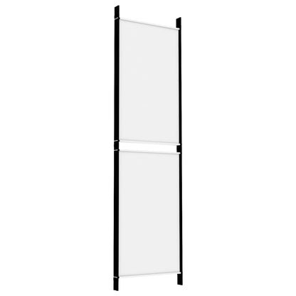 vidaXL 4-Panel Room Divider White 200x180 cm Fabric