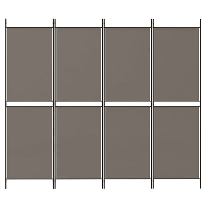 vidaXL 4-Panel Room Divider Anthracite 200x180 cm Fabric