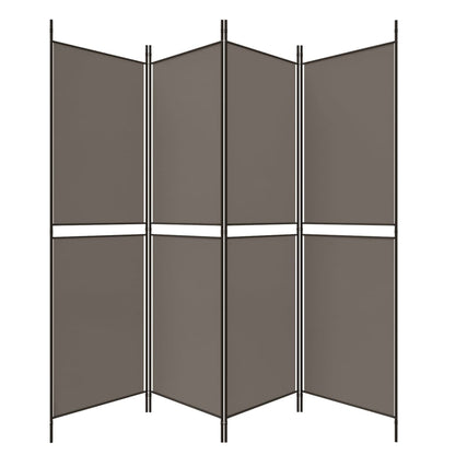 vidaXL 4-Panel Room Divider Anthracite 200x180 cm Fabric