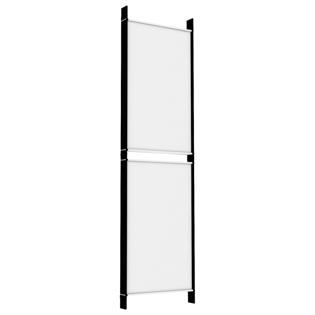 vidaXL 5-Panel Room Divider White 250x180 cm Fabric