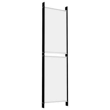 vidaXL 5-Panel Room Divider White 250x180 cm Fabric