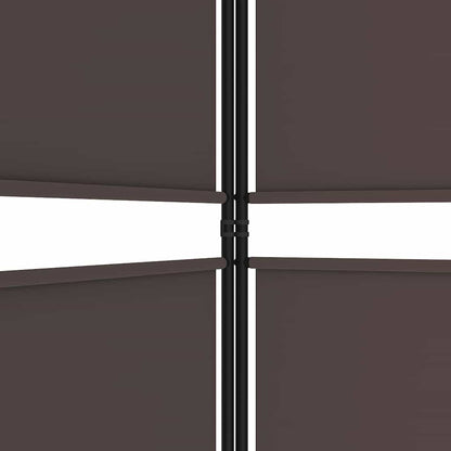 vidaXL 5-Panel Room Divider Brown 250x180 cm Fabric