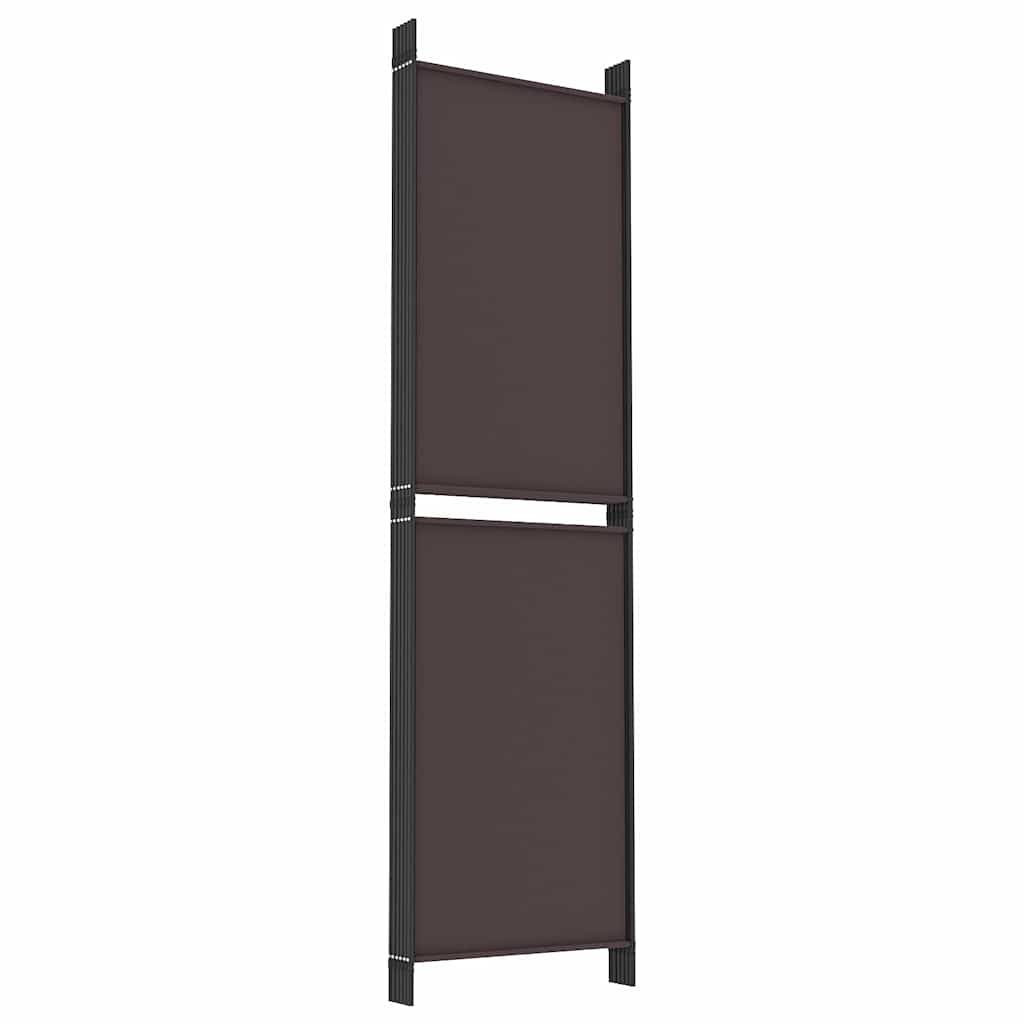 vidaXL 6-Panel Room Divider Brown 300x180 cm Fabric