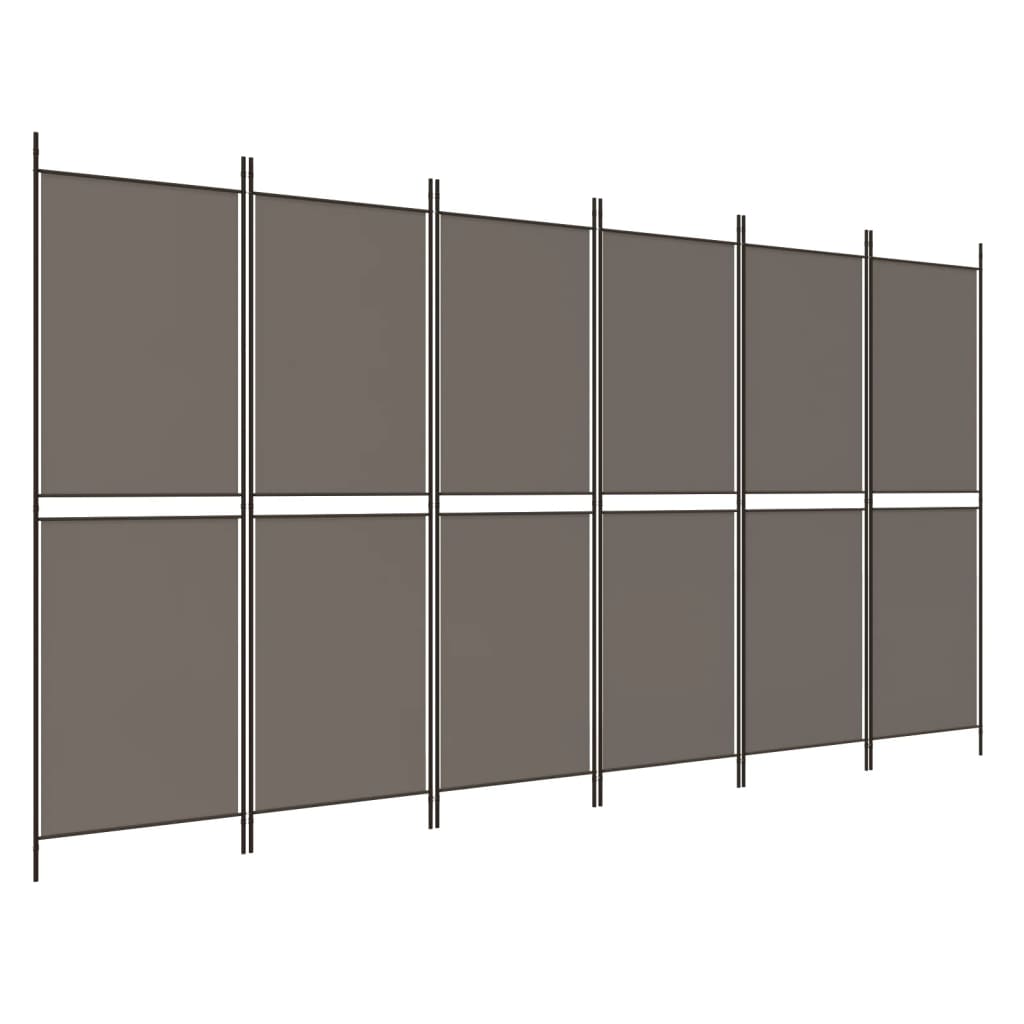 vidaXL 6-Panel Room Divider Anthracite 300x180 cm Fabric