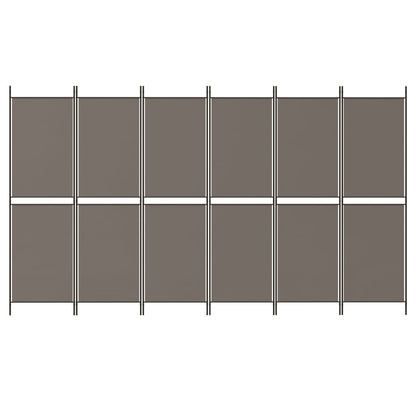 vidaXL 6-Panel Room Divider Anthracite 300x180 cm Fabric