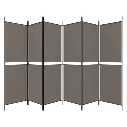 vidaXL 6-Panel Room Divider Anthracite 300x180 cm Fabric