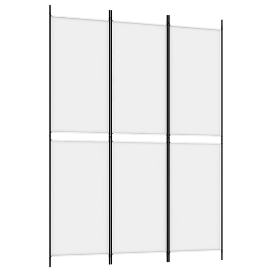 vidaXL 3-Panel Room Divider White 150x200 cm Fabric