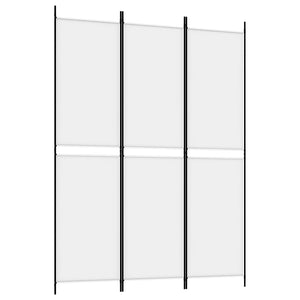 vidaXL 3-Panel Room Divider White 150x200 cm Fabric