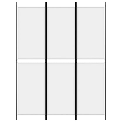 vidaXL 3-Panel Room Divider White 150x200 cm Fabric