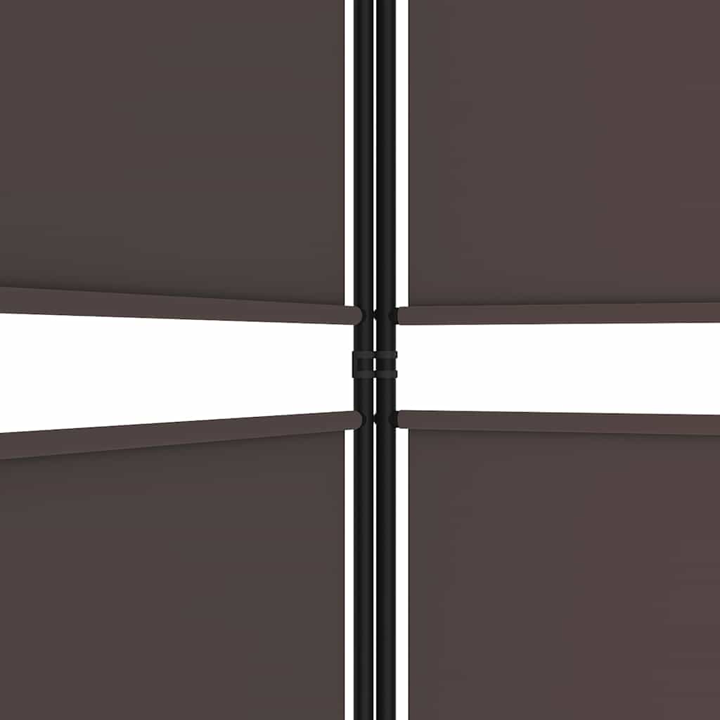 vidaXL 3-Panel Room Divider Brown 150x200 cm Fabric