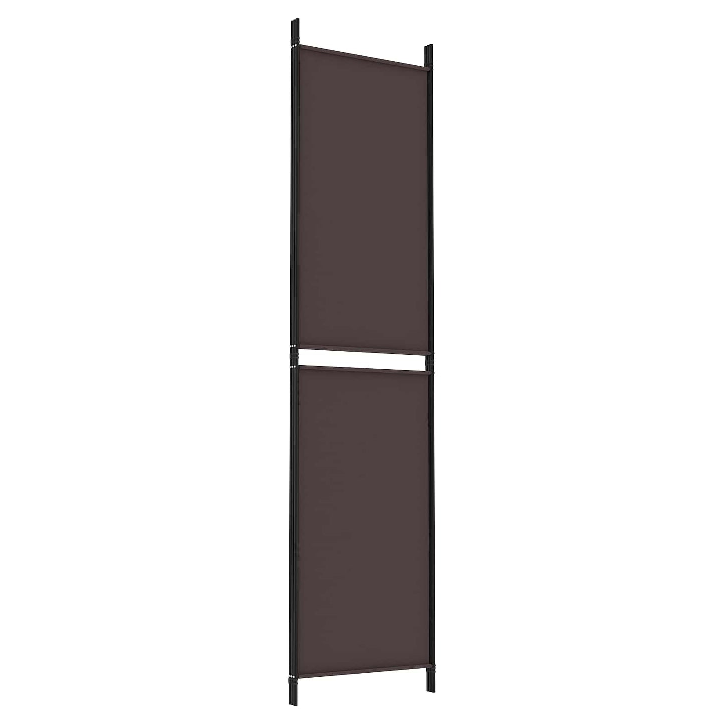 vidaXL 3-Panel Room Divider Brown 150x200 cm Fabric