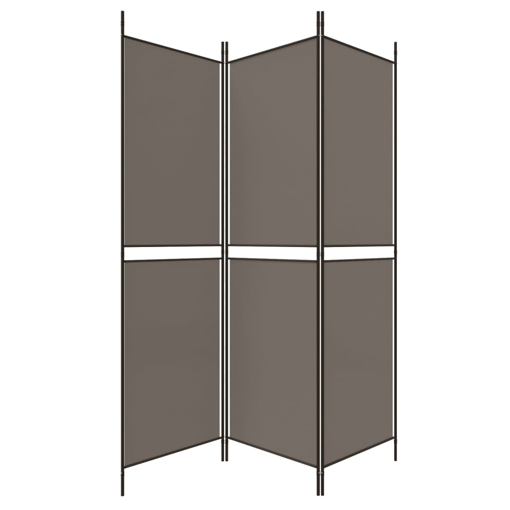 vidaXL 3-Panel Room Divider Anthracite 150x200 cm Fabric