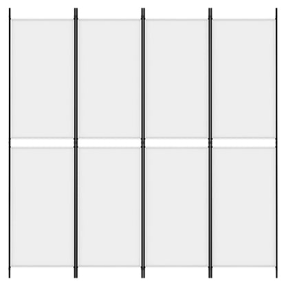 vidaXL 4-Panel Room Divider White 200x200 cm Fabric