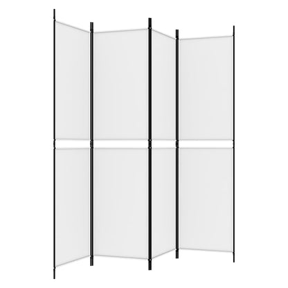 vidaXL 4-Panel Room Divider White 200x200 cm Fabric