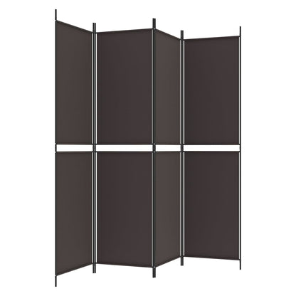 vidaXL 4-Panel Room Divider Brown 200x200 cm Fabric