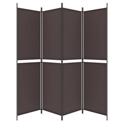 vidaXL 4-Panel Room Divider Brown 200x200 cm Fabric