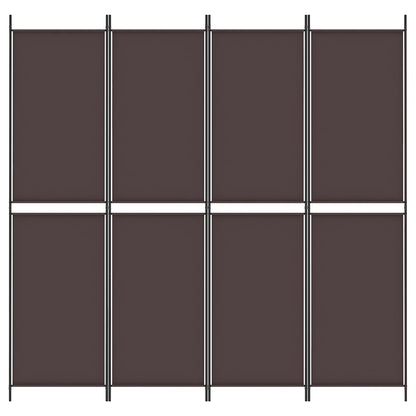 vidaXL 4-Panel Room Divider Brown 200x200 cm Fabric