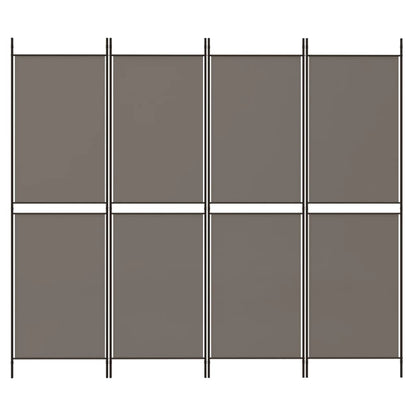 vidaXL 4-Panel Room Divider Anthracite 200x200 cm Fabric