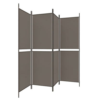 vidaXL 4-Panel Room Divider Anthracite 200x200 cm Fabric