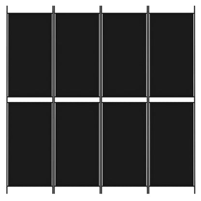 vidaXL 4-Panel Room Divider Black 200x200 cm Fabric