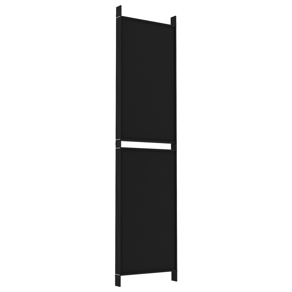 vidaXL 5-Panel Room Divider Black 250x200 cm Fabric