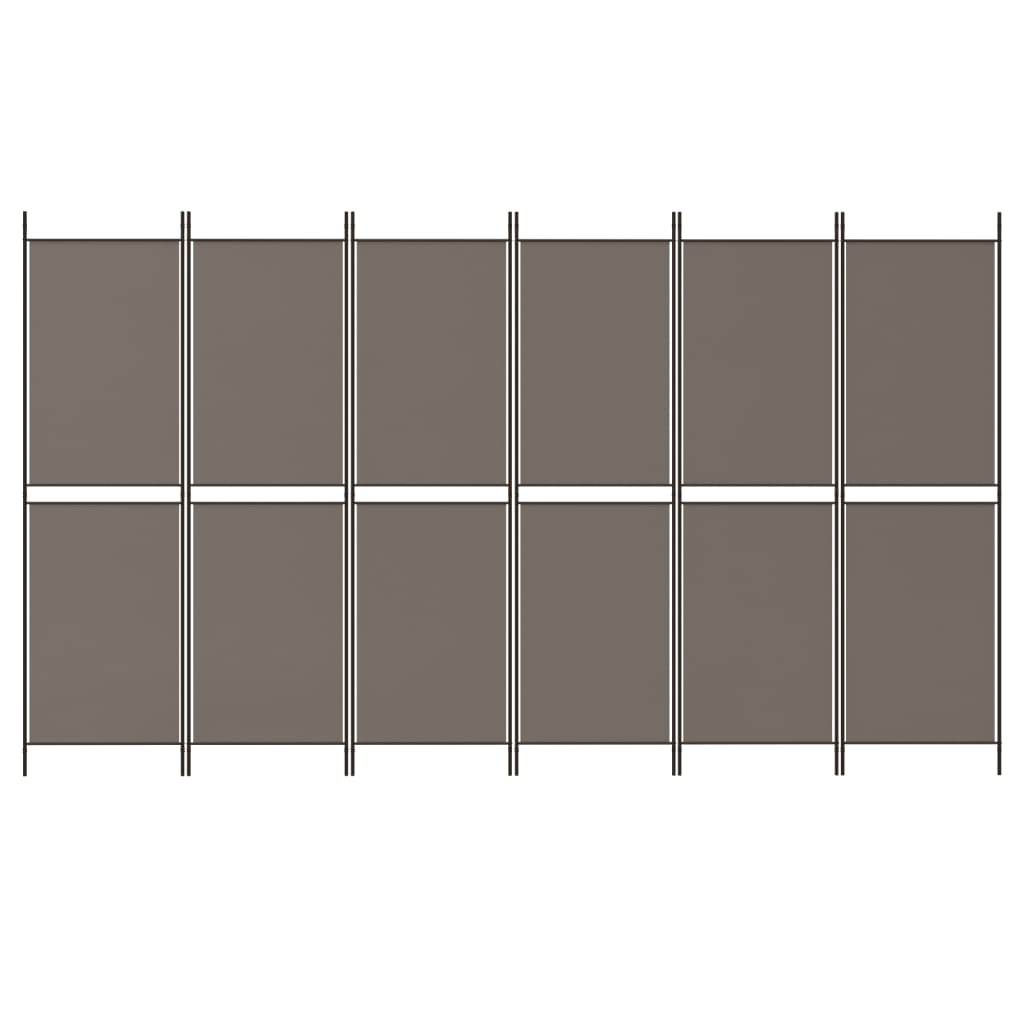 vidaXL 6-Panel Room Divider Anthracite 300x200 cm Fabric