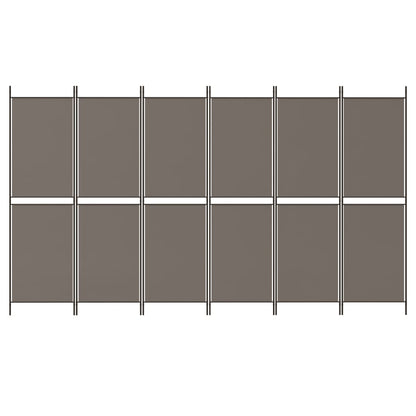 vidaXL 6-Panel Room Divider Anthracite 300x200 cm Fabric