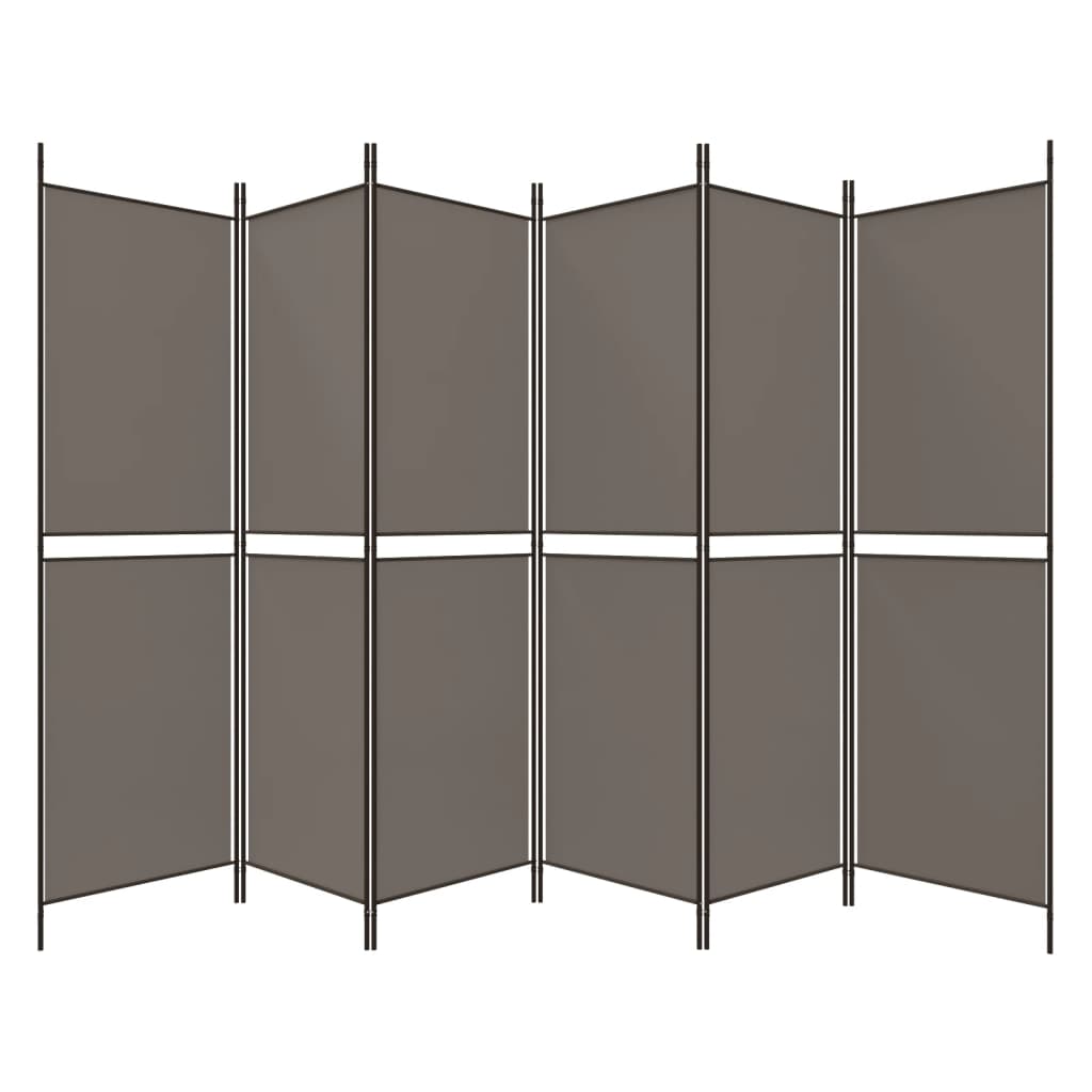 vidaXL 6-Panel Room Divider Anthracite 300x200 cm Fabric