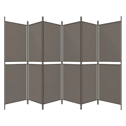 vidaXL 6-Panel Room Divider Anthracite 300x200 cm Fabric