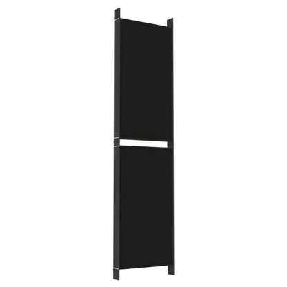 vidaXL 6-Panel Room Divider Black 300x200 cm Fabric