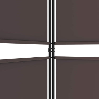 vidaXL 3-Panel Room Divider Brown 150x220 cm Fabric