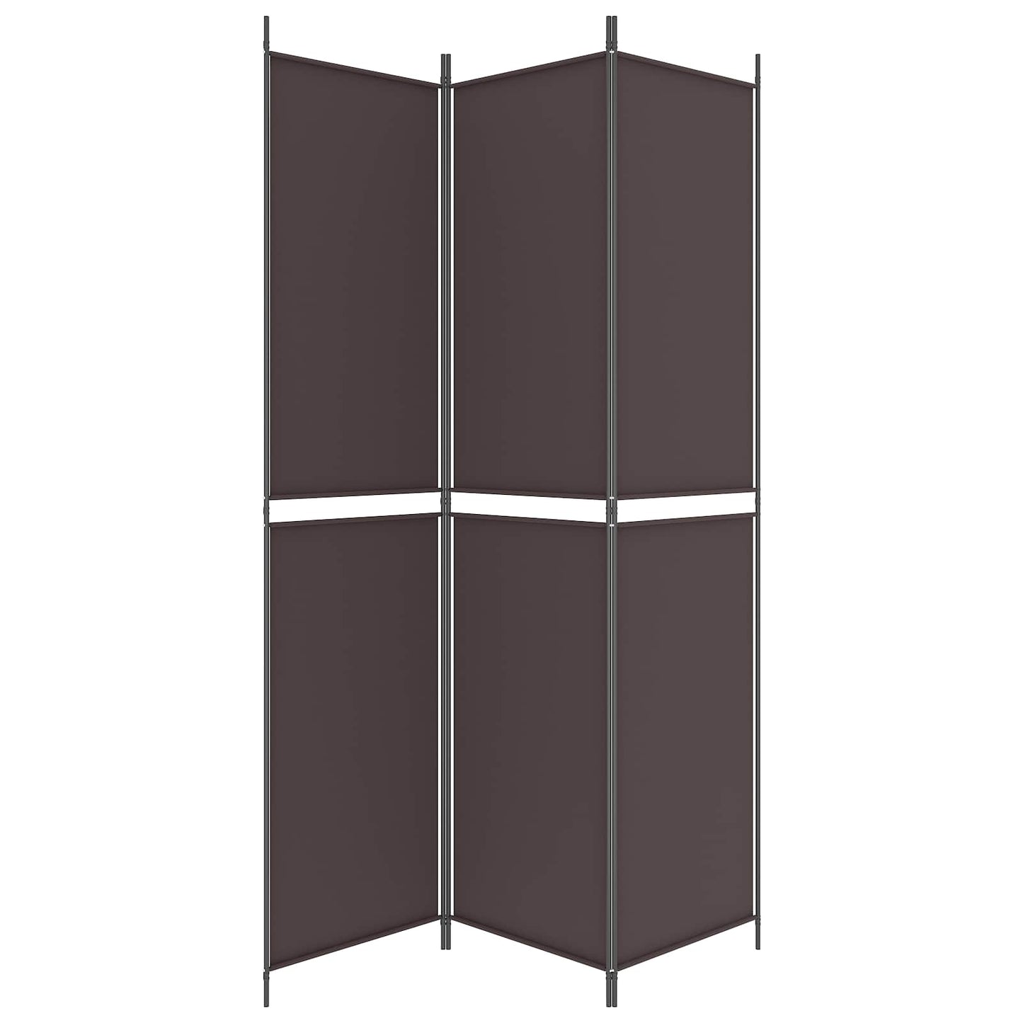 vidaXL 3-Panel Room Divider Brown 150x220 cm Fabric
