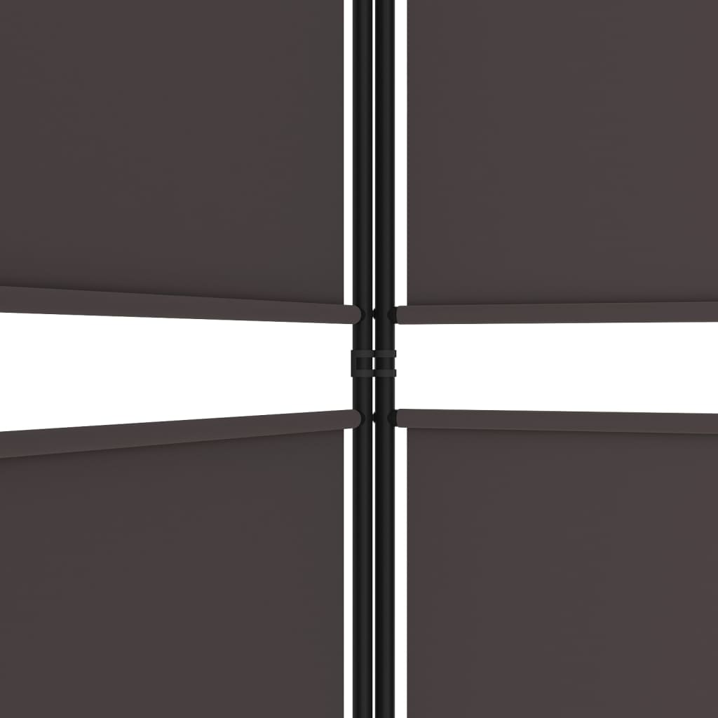 vidaXL 4-Panel Room Divider Brown 200x220 cm Fabric