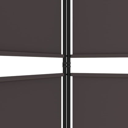 vidaXL 4-Panel Room Divider Brown 200x220 cm Fabric