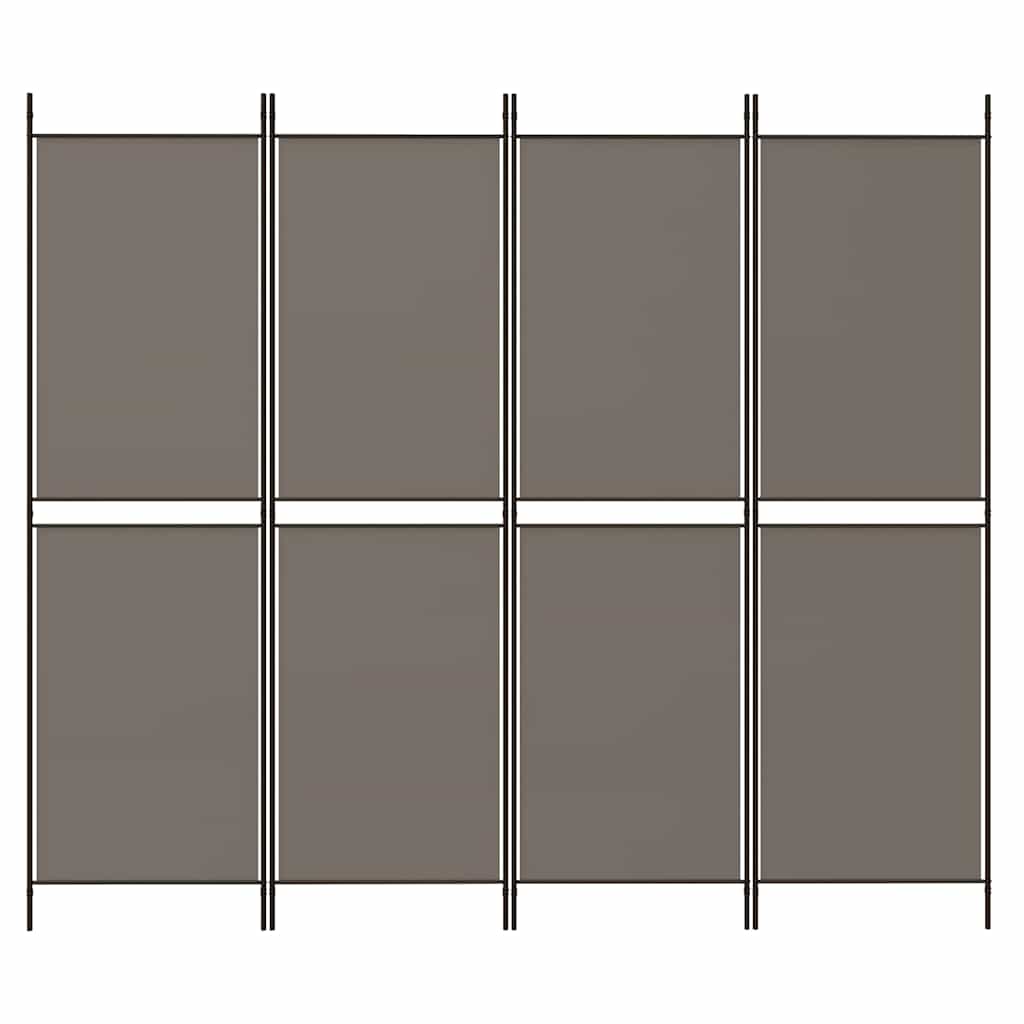 vidaXL 4-Panel Room Divider Anthracite 200x220 cm Fabric