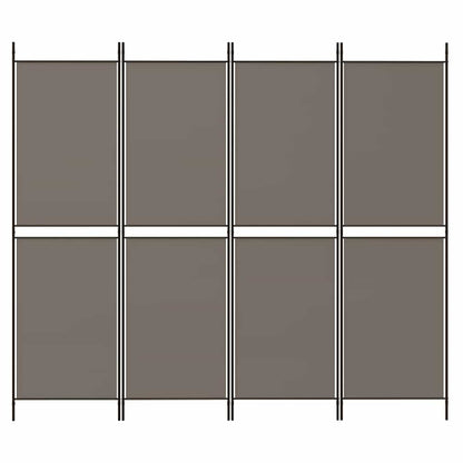 vidaXL 4-Panel Room Divider Anthracite 200x220 cm Fabric