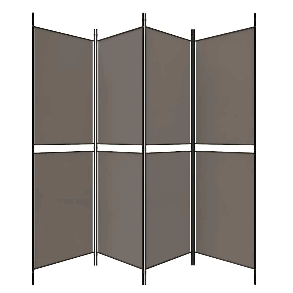 vidaXL 4-Panel Room Divider Anthracite 200x220 cm Fabric
