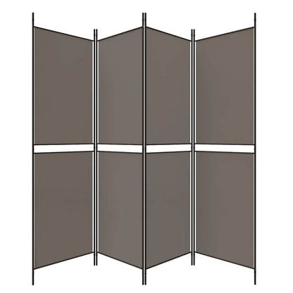 vidaXL 4-Panel Room Divider Anthracite 200x220 cm Fabric