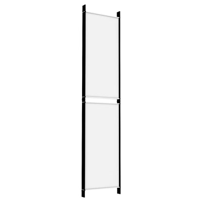 vidaXL 5-Panel Room Divider White 250x220 cm Fabric