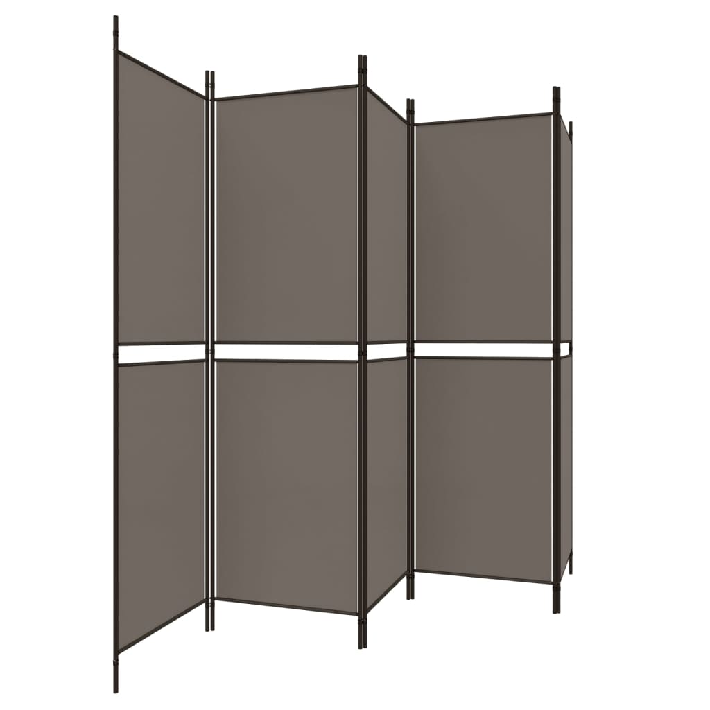 vidaXL 5-Panel Room Divider Anthracite 250x220 cm Fabric