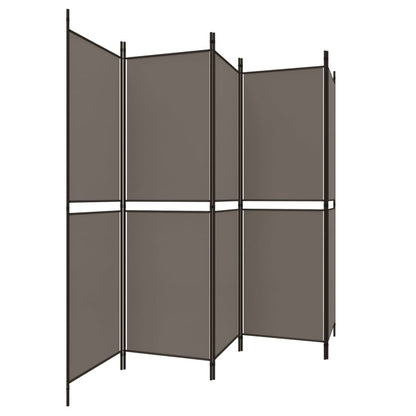 vidaXL 5-Panel Room Divider Anthracite 250x220 cm Fabric