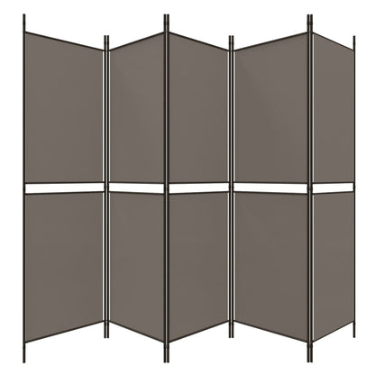 vidaXL 5-Panel Room Divider Anthracite 250x220 cm Fabric